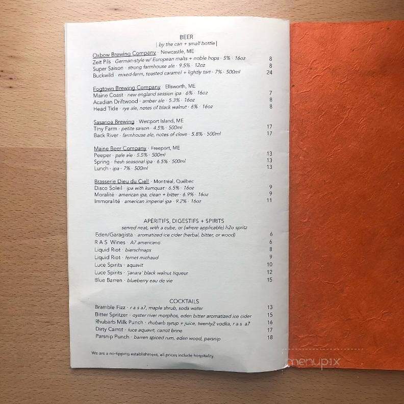 Wolfpeach - Camden, ME menu_pic