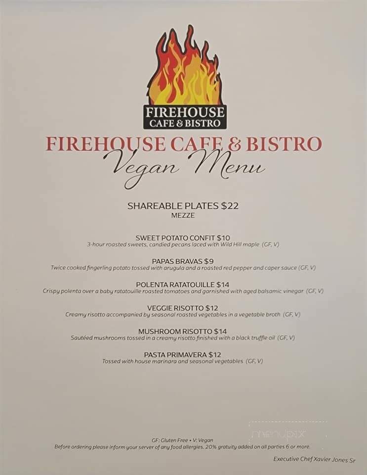 The Firehouse Cafe & Bistro - Adams, MA menu_pic