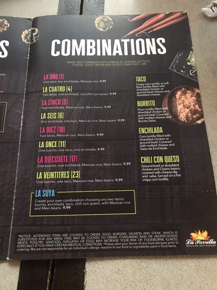 La Parrilla - Mcdonough, GA menu_pic