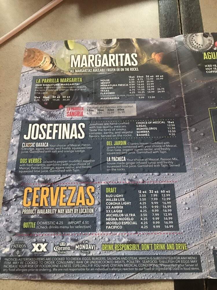 La Parrilla - Mcdonough, GA menu_pic
