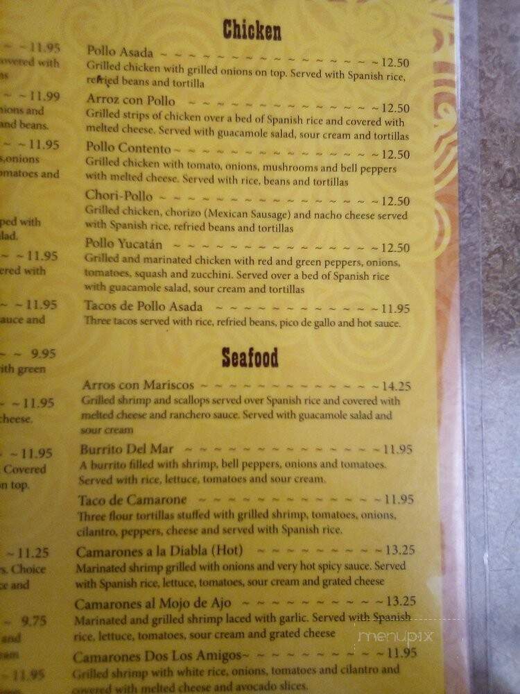 Los Dos Amigos - Bowling Green, VA menu_pic