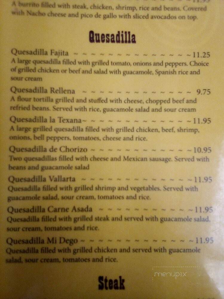 Los Dos Amigos - Bowling Green, VA menu_pic