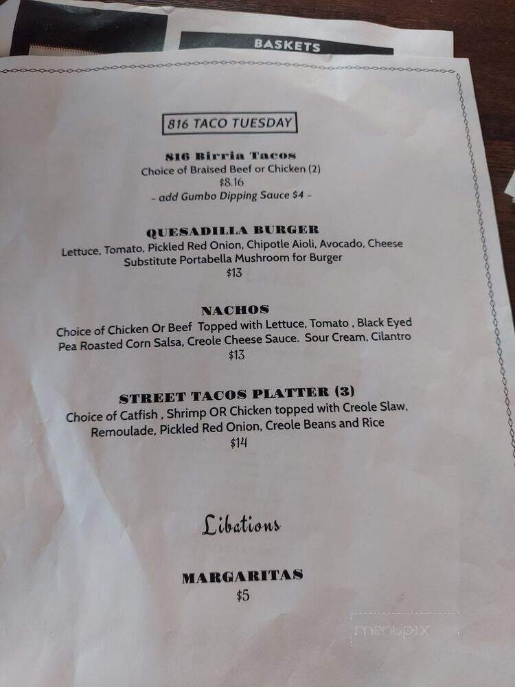 Soiree Steak & Oyster House - Kansas City, MO menu_pic