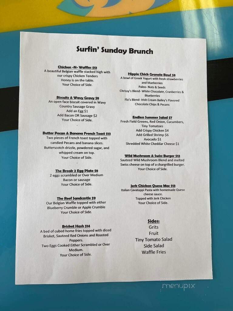 The Break - Oak Island, NC menu_pic
