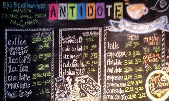 Antidote Coffee - Houston, TX menu_pic