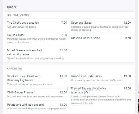 Allegra Restaurant - Cranbrook, BC menu_pic