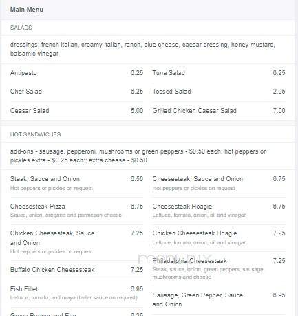Mario's Pizza Shops - Northampton, PA menu_pic