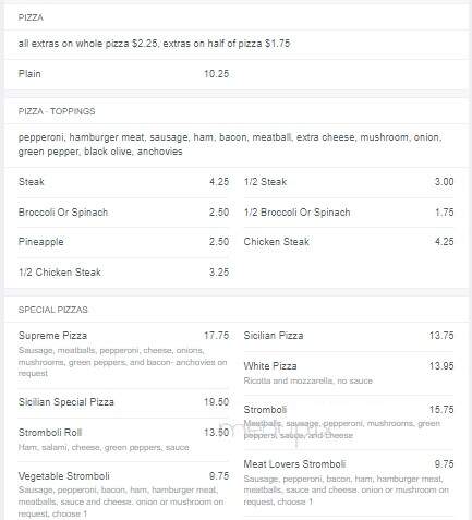 Mario's Pizza Shops - Northampton, PA menu_pic