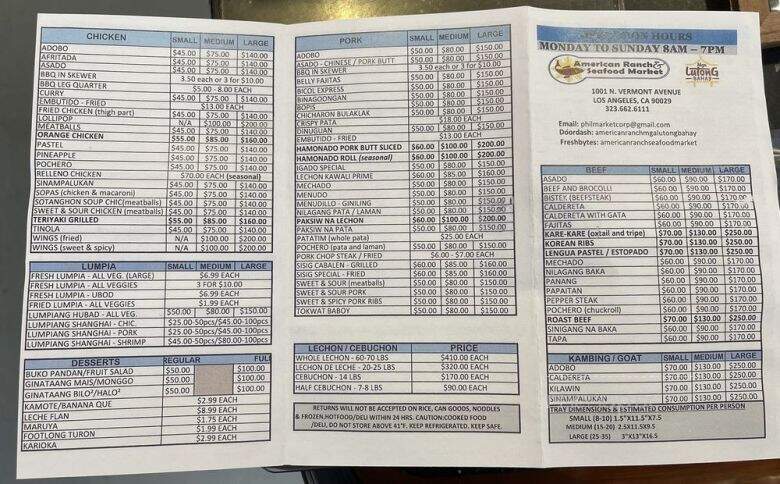 Lutong Bahay - Los Angeles, CA menu_pic