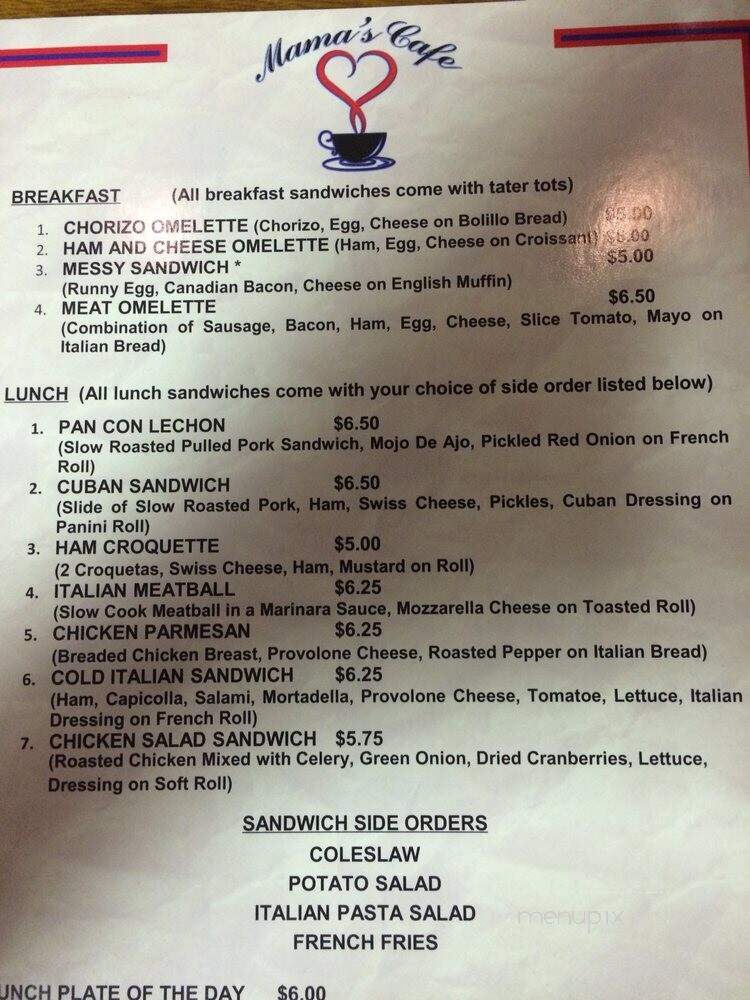Mama's Cafe - Oatman, AZ menu_pic