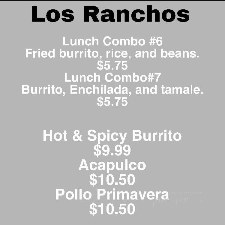 Los Ranchos - South Haven, MI menu_pic