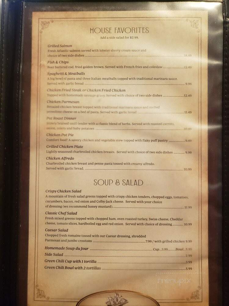 Lucille Malone's - Black Hawk, CO menu_pic