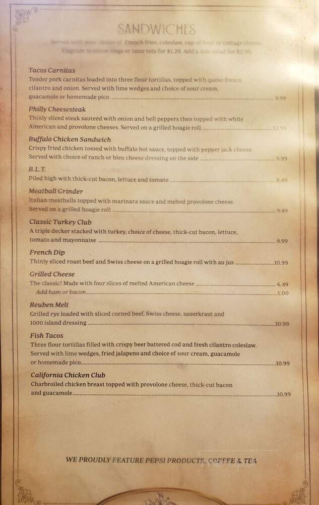 Lucille Malone's - Black Hawk, CO menu_pic