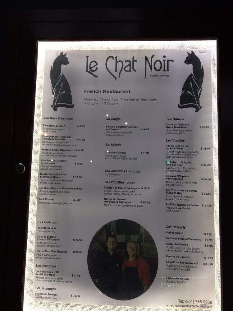 Le Chat Noir - Riverside, CA menu_pic