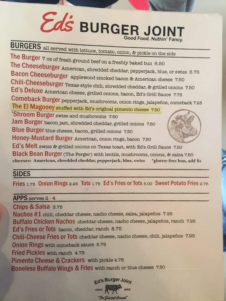 Ed's Burger Joint - Hattiesburg, MS menu_pic