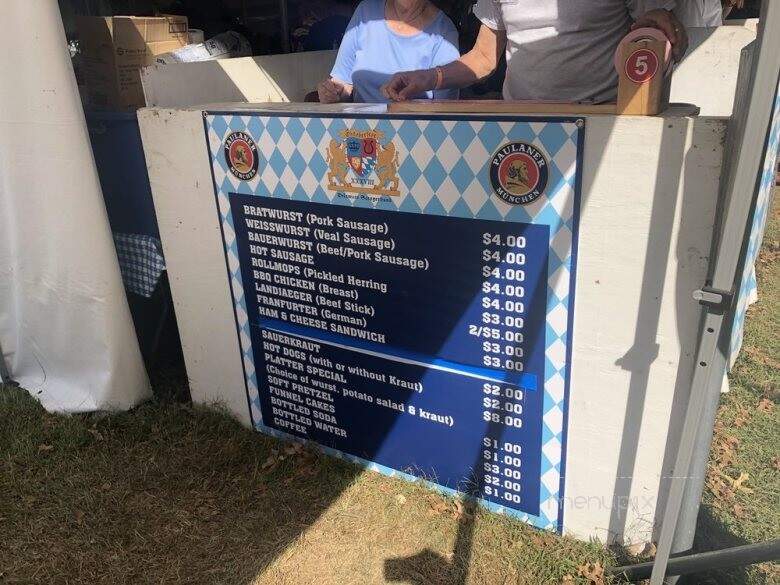 Delaware Saengerbund Oktoberfest - Newark, DE menu_pic