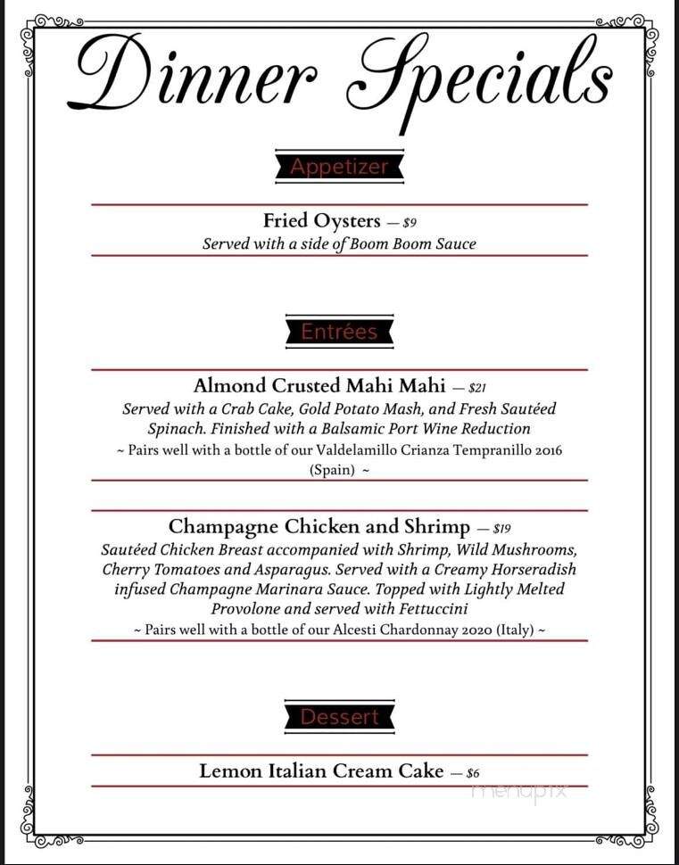 Anthony's - Purcellville, VA menu_pic
