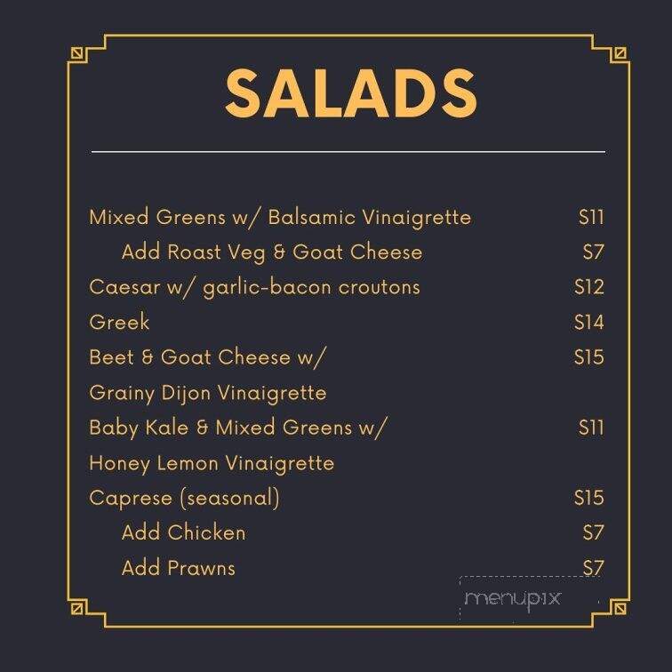 Bonfire Bistro - Winnipeg, MB menu_pic