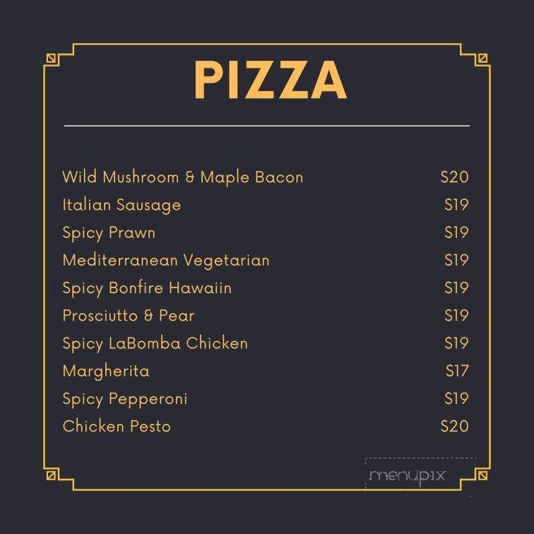 Bonfire Bistro - Winnipeg, MB menu_pic