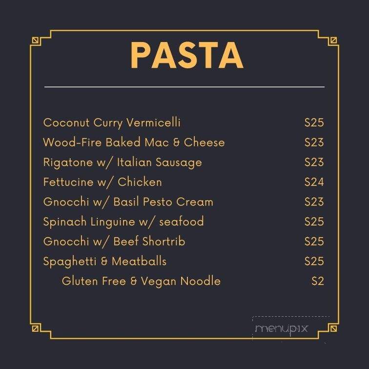 Bonfire Bistro - Winnipeg, MB menu_pic