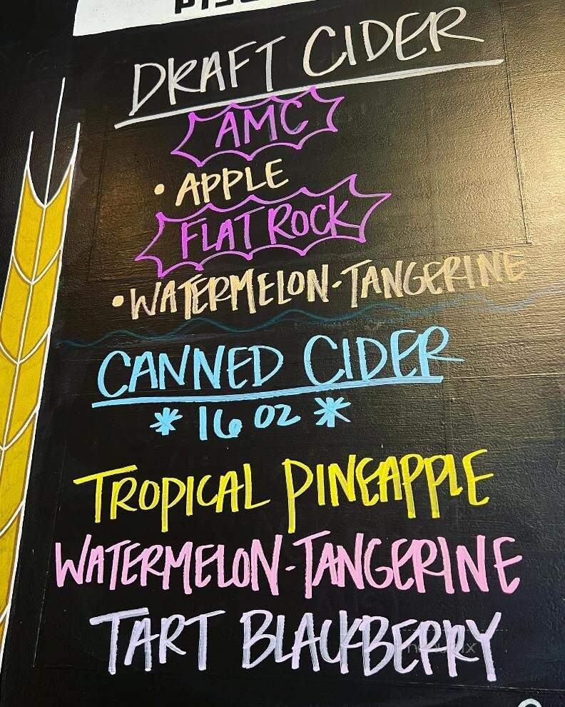 Ecusta Brewing - Pisgah Forest, NC menu_pic