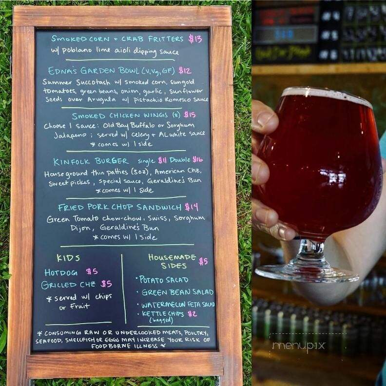 Ecusta Brewing - Pisgah Forest, NC menu_pic