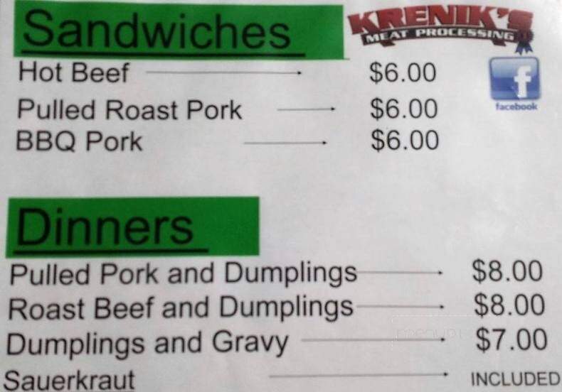 Krenik's Meat Processing - Montgomery, MN
