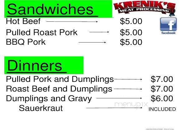Krenik's Meat Processing - Montgomery, MN