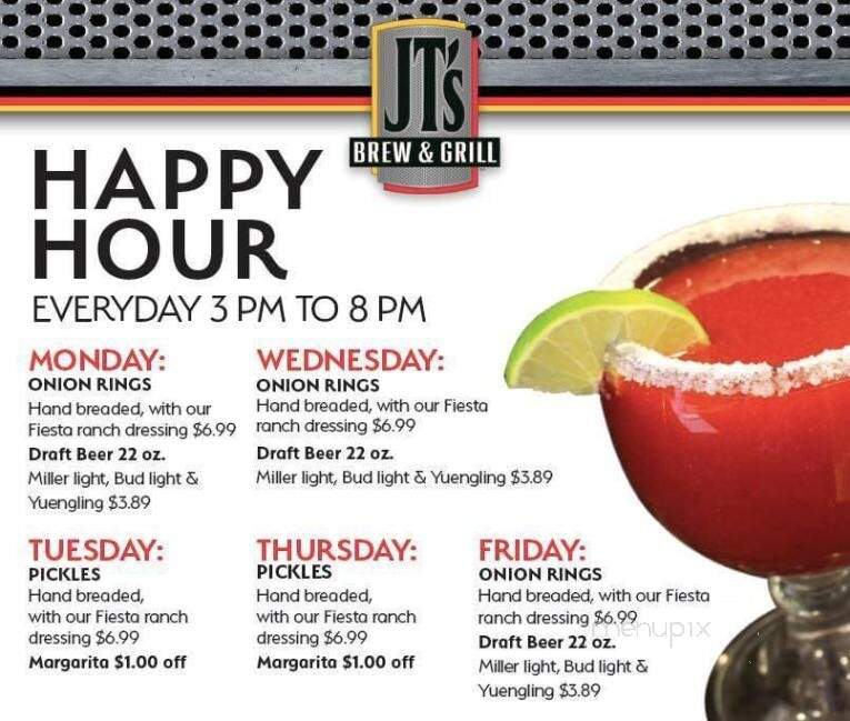 JTs brew and grill - Greenville, OH menu_pic
