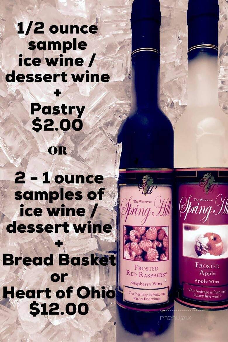 The Winery at Spring Hill - Geneva, OH menu_pic