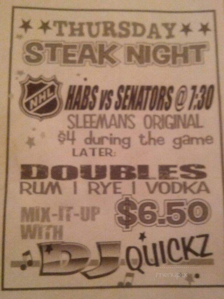 Golden Lion Pub - Lennoxville, QC menu_pic