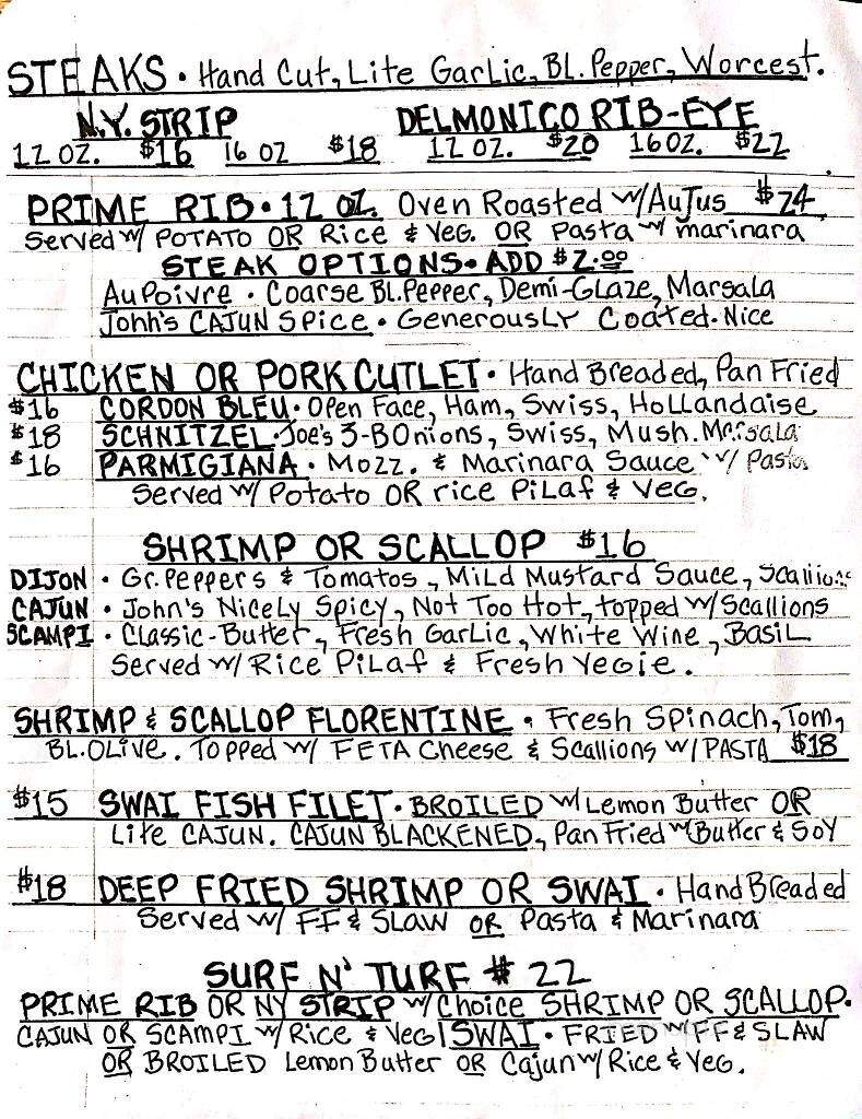 Stony Creek Inn & Rest - Stony Creek, NY menu_pic