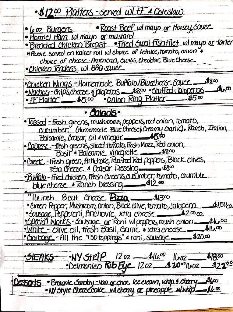 Stony Creek Inn & Rest - Stony Creek, NY menu_pic
