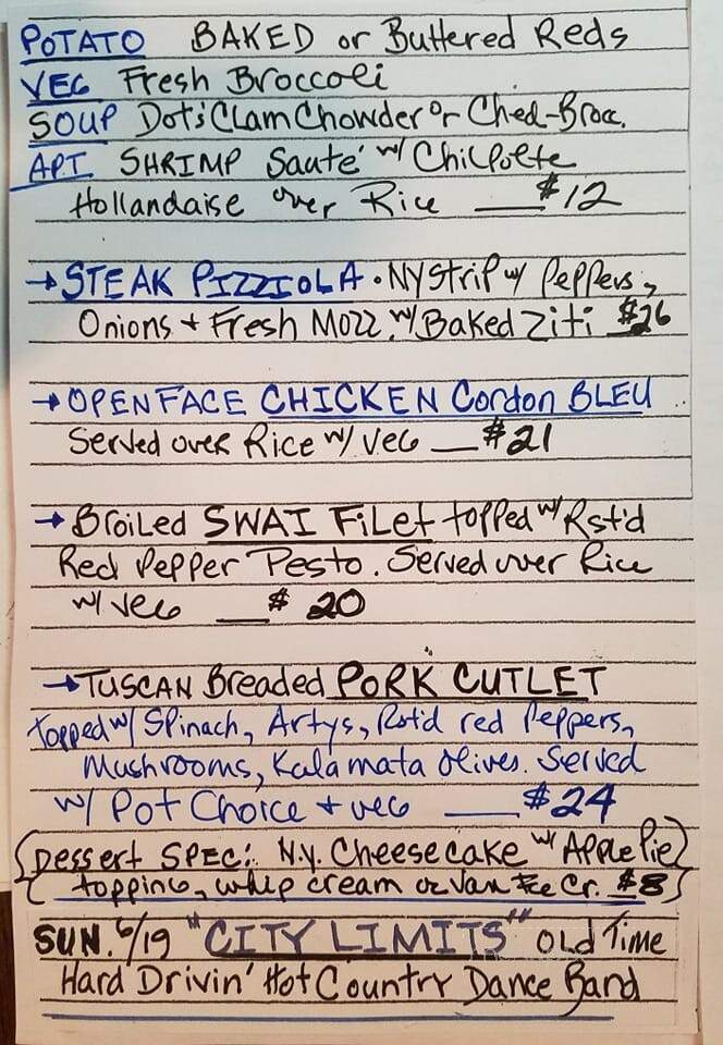 Stony Creek Inn & Rest - Stony Creek, NY menu_pic