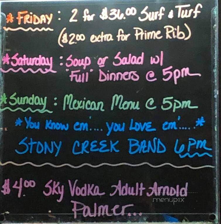 Stony Creek Inn & Rest - Stony Creek, NY menu_pic