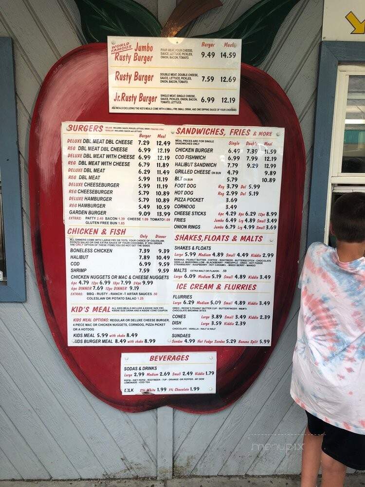 Rusty's Drive In - Cashmere, WA menu_pic