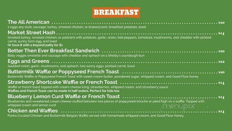 Market Street Cafe - Lockhart, TX menu_pic