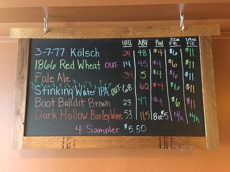 Ruby Valley Brew - Sheridan, MT menu_pic