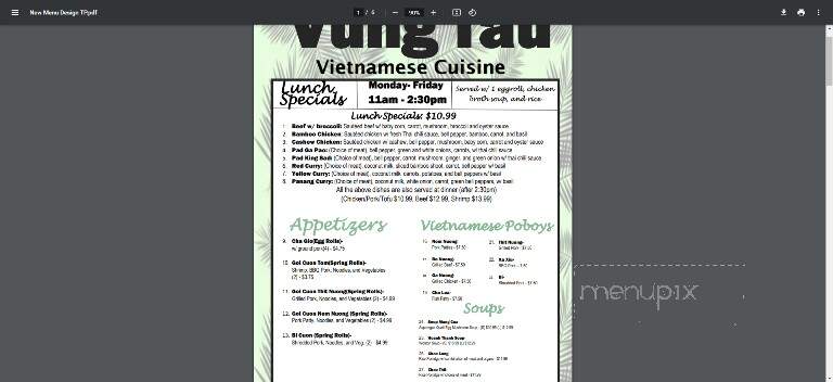 Vung Tau Vietnamese Cuisine - Biloxi, MS menu_pic