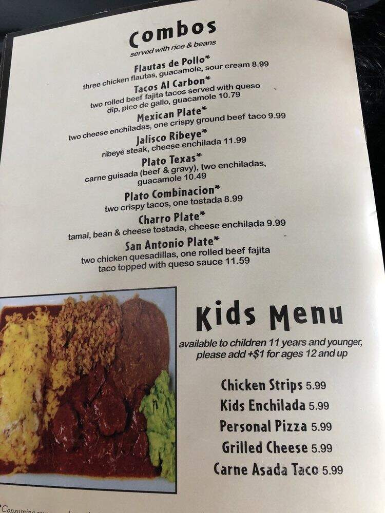 La Tequila Jalisco Restaurant - Rockport, TX menu_pic