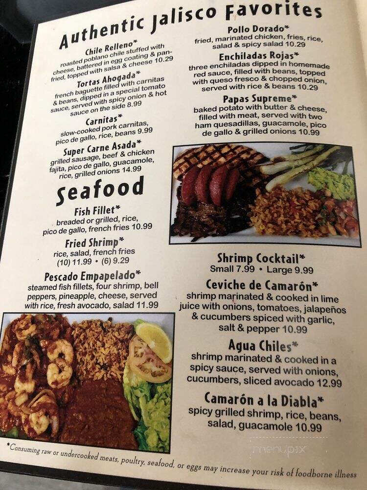 La Tequila Jalisco Restaurant - Rockport, TX menu_pic