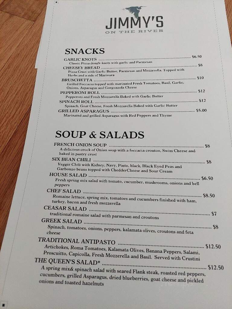 Jimmy's on the River - Swannanoa, NC menu_pic