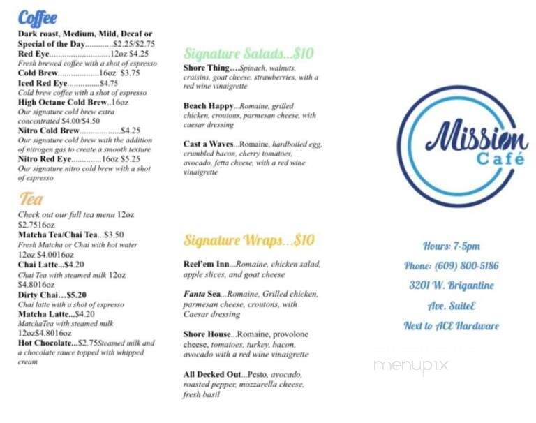 Mission Cafe - Brigantine, NJ menu_pic