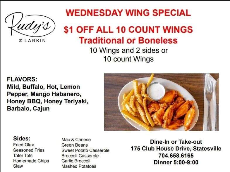 Rudy's - Statesville, NC menu_pic