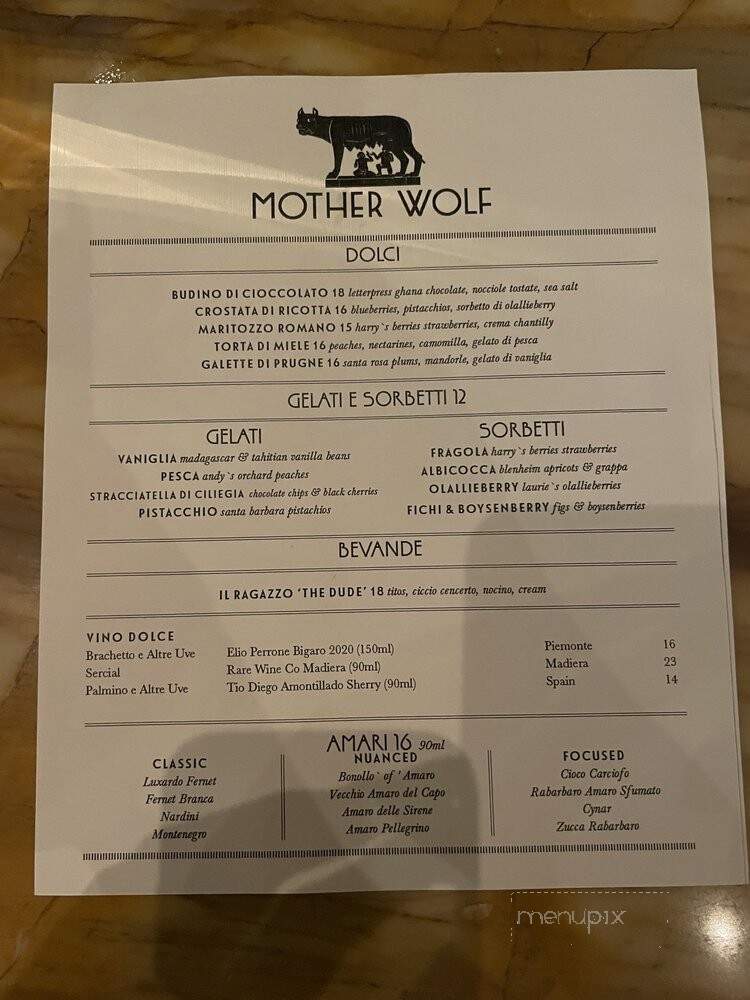 Mother Wolf - Los Angeles, CA menu_pic