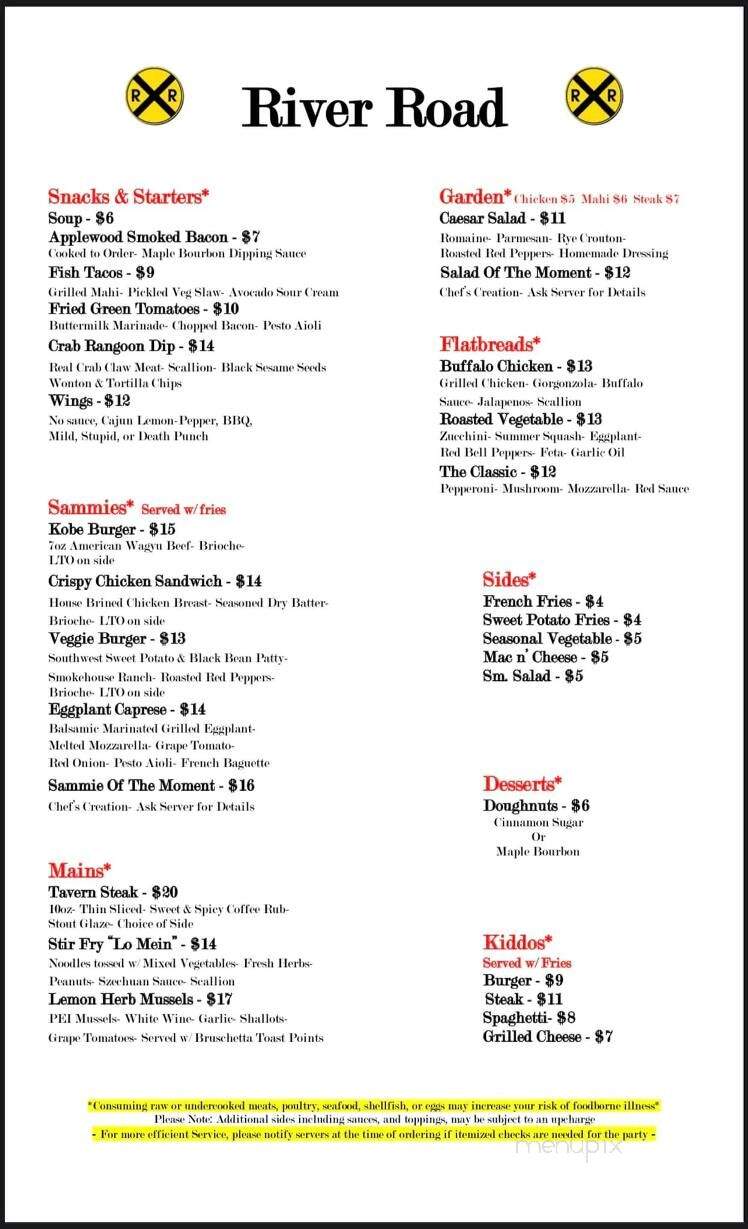 River Road Tavern - Bedford, NH menu_pic