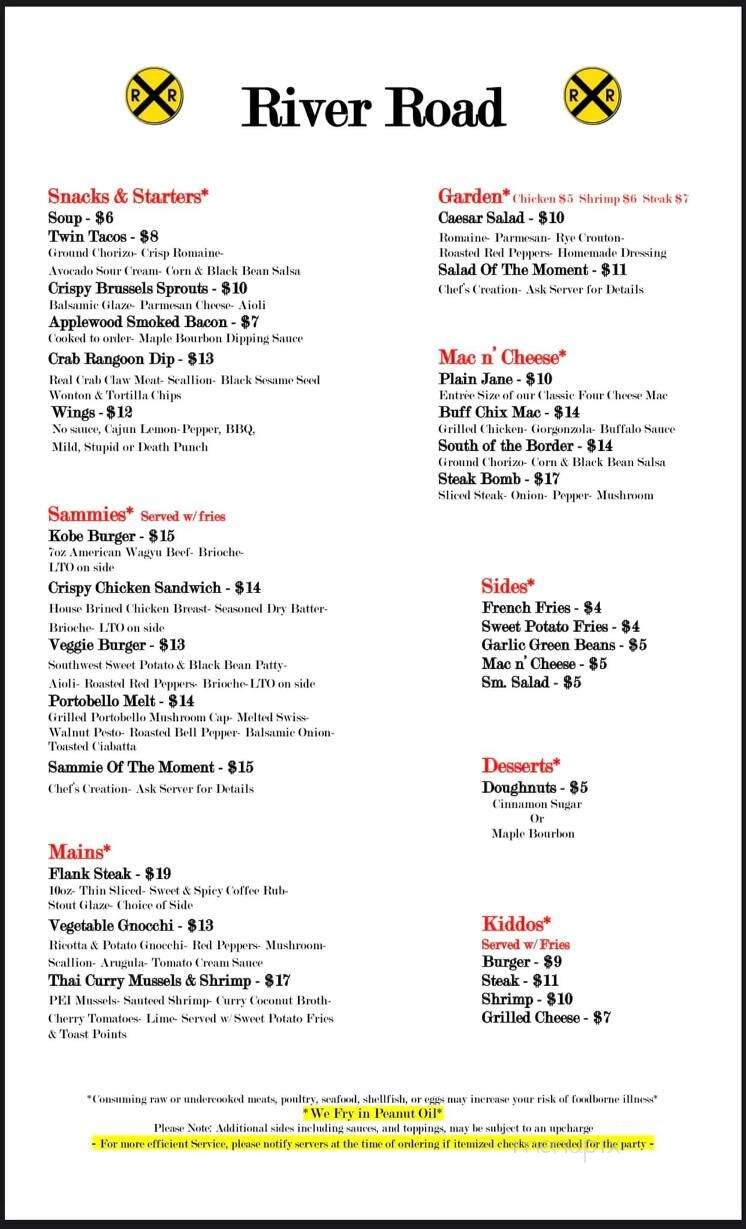 River Road Tavern - Bedford, NH menu_pic