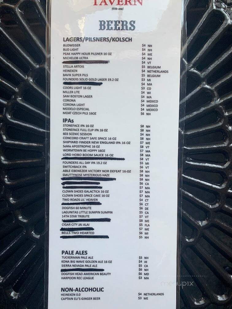River Road Tavern - Bedford, NH menu_pic