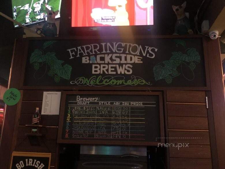 Farrington Bar - Pleasant Hill, CA menu_pic