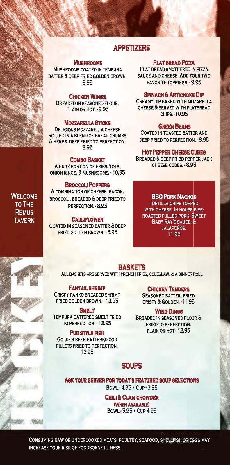 Remus Tavern - Remus, MI menu_pic